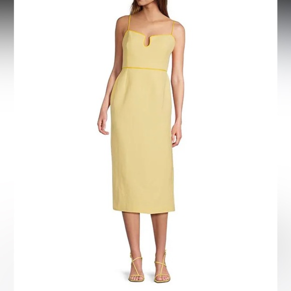 NWT ANTONIO MELANI x M.G. Style Kate Square Neckline Midi Dress - Picture 3 of 9